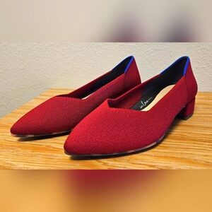 Rothy's The High Point Heel in Autumn Red Block Heel